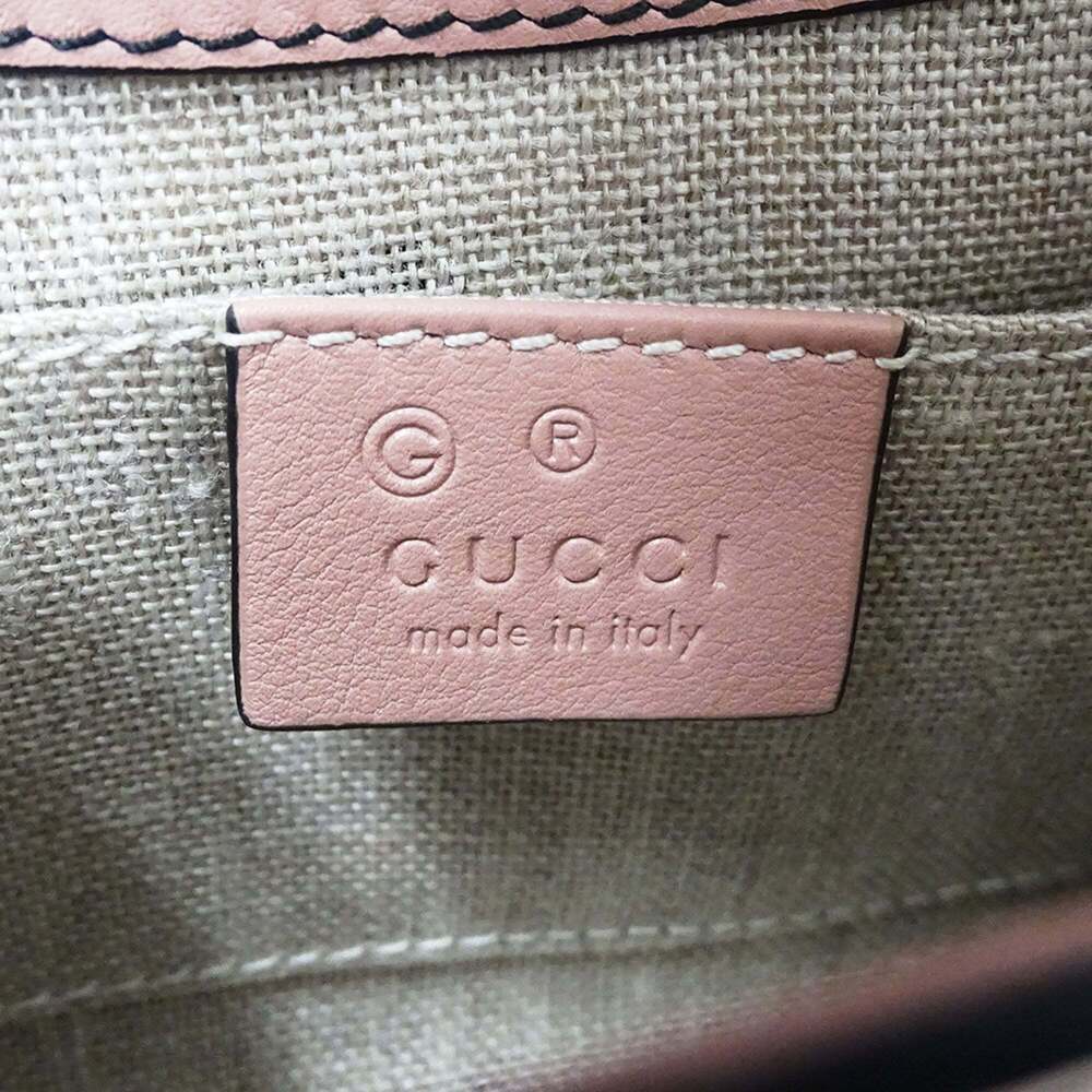 GUCCI Pink Leather Horsebit Shoulder Bag - Picture 6 of 14